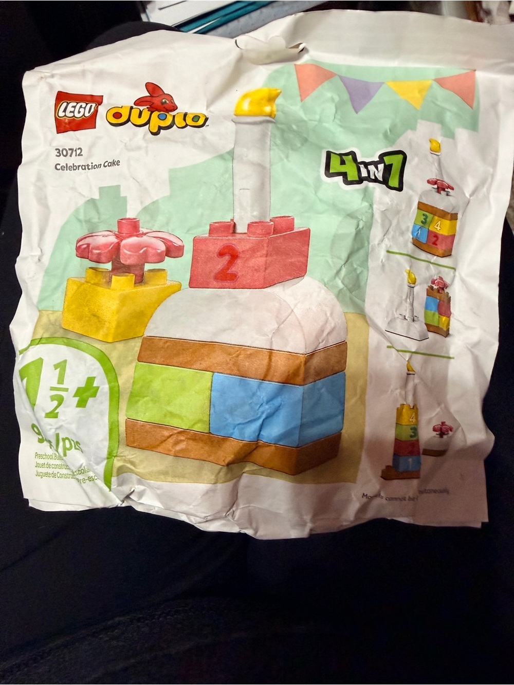 Lego Duplo Celebration Cake Set - White, Brown, Blue, Green, Yellow, Pink, Red